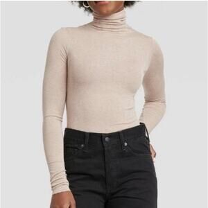 Universal Thread Turtleneck Womens Medium Heather Beige Light Featherweight